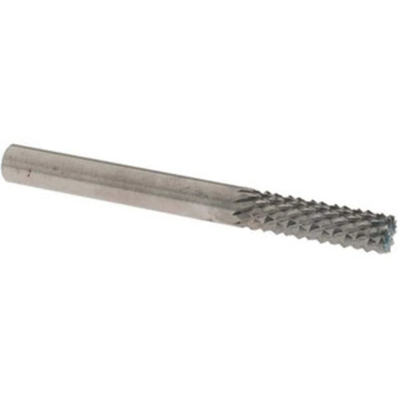 OSG 1/4 Diam, 3/4 LOC, 1/4 Shank Diam, Burr-End Diamond-Pattern Router Bit Solid Carbide, Finish, 2-1/2 OAL, RH Cut, ...